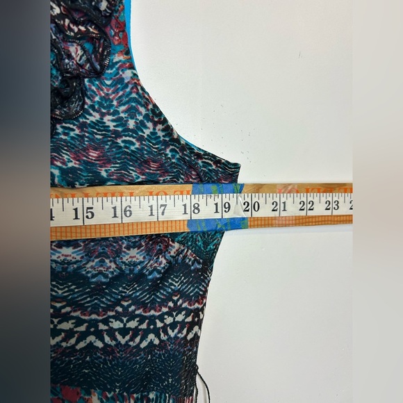 VTG Y2K Signature By Robbie Bee Sz 6 Fairy Flare Leyered Midi Dress Boho Shiffon - Picture 7 of 11